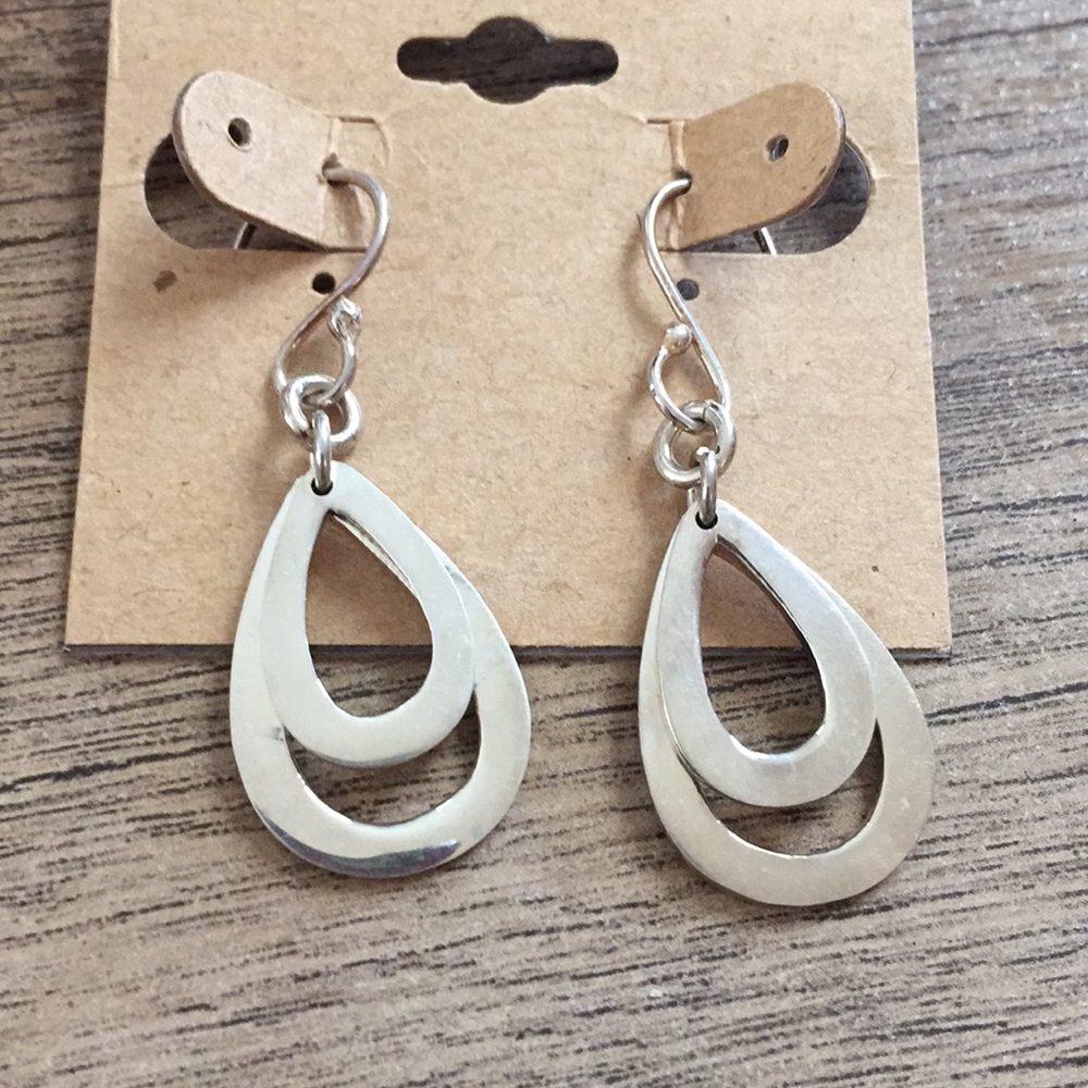 Double Tear Drop Earrings